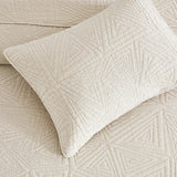 Dancing Triangles Stonewashed Cotton Quilt Set