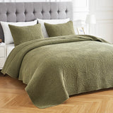 Dancing Triangles Stonewashed Cotton Quilt Set