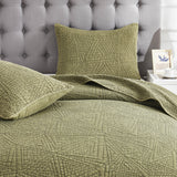 Dancing Triangles Stonewashed Cotton Quilt Set