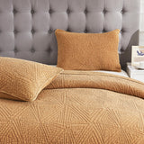 Dancing Triangles Stonewashed Cotton Quilt Set