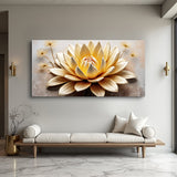 Golden Lotus Minimalist Abstract Wall Art