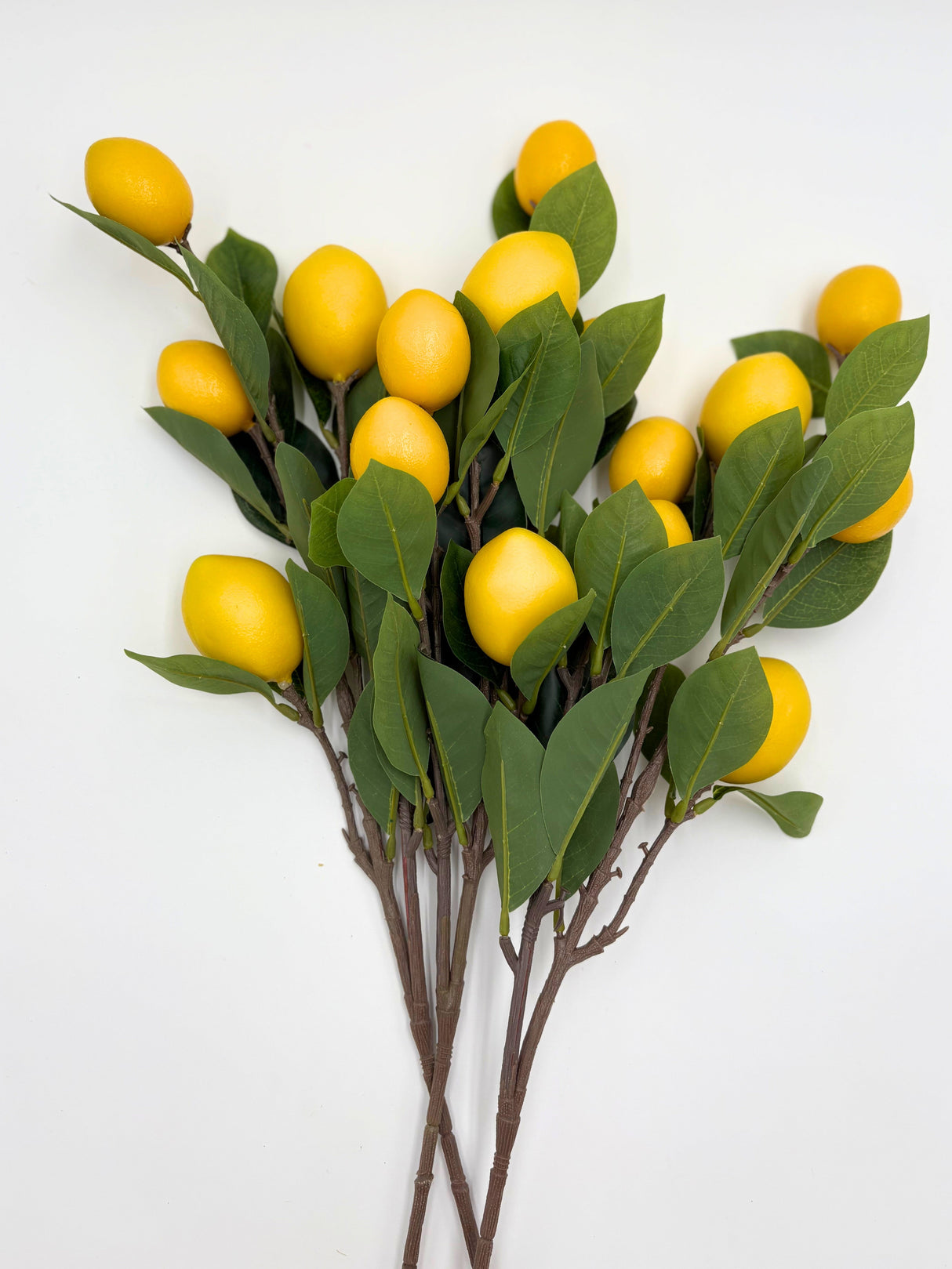 Artificial Lemon Stems - Bundle of 3