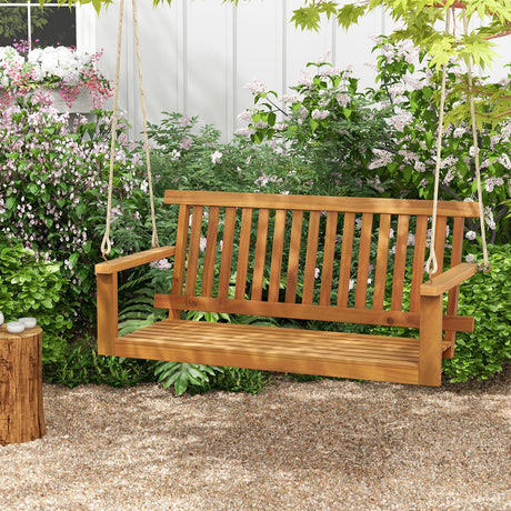 Acacia Wood Porch Swing Bench