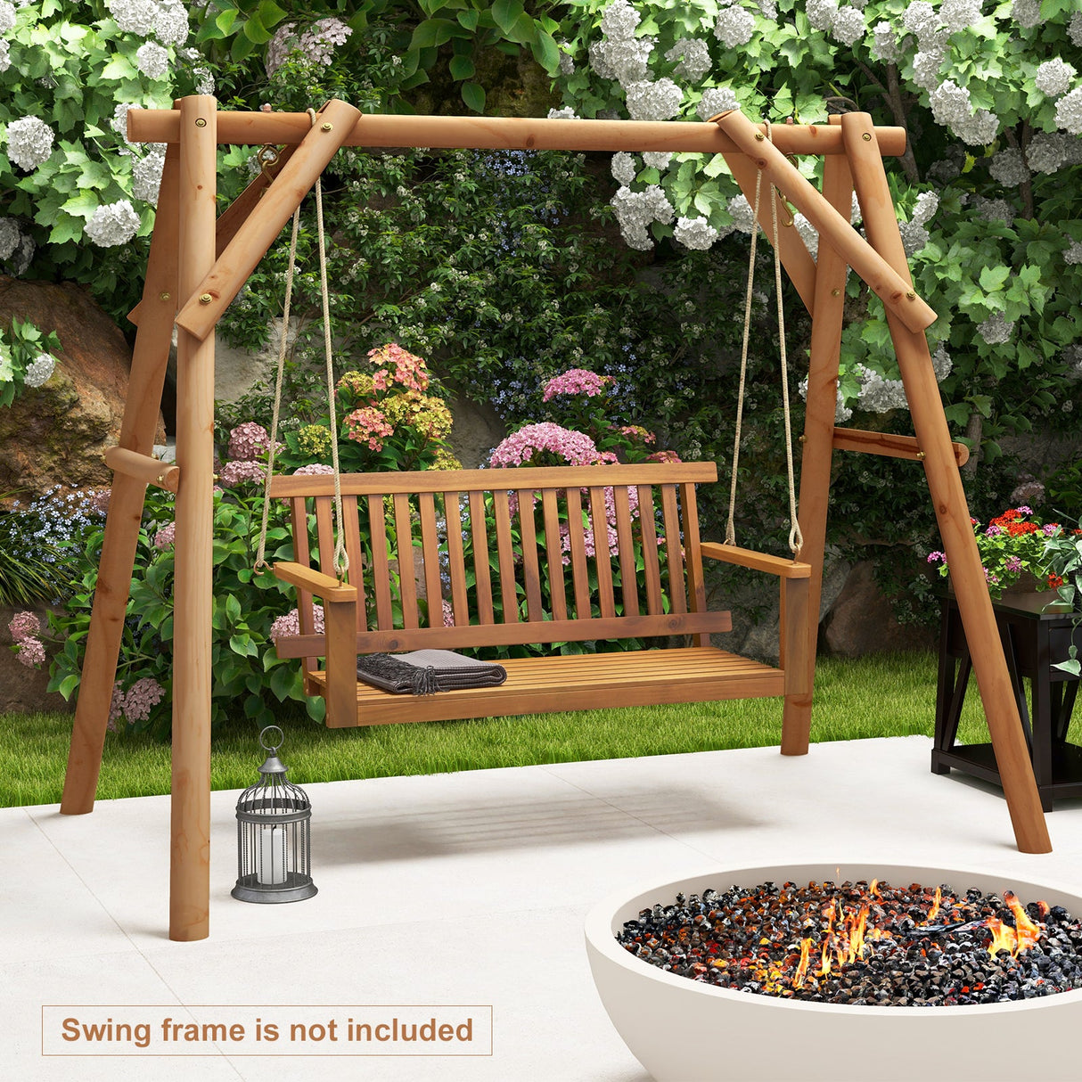 Acacia Wood Porch Swing Bench