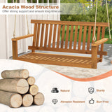Acacia Wood Porch Swing Bench
