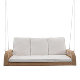 East Green Lucca Wicker Porch Swing with Cushions