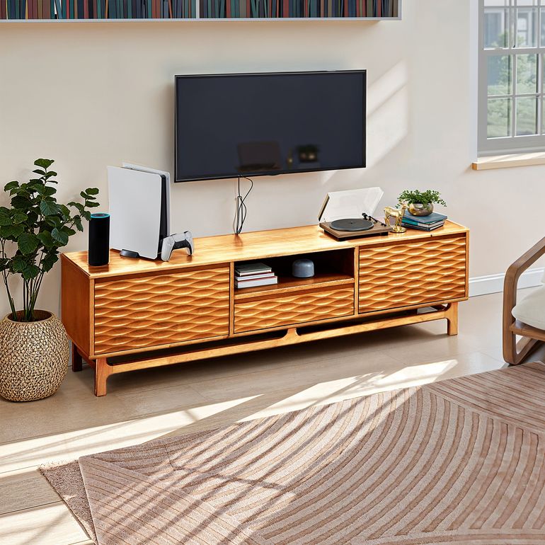 Acacia Elara Solid Wood TV Stand with Storage