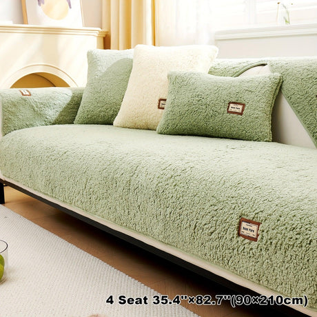 Durable 3 cushion couch cover | High-Quality Plush Sherpa Sofa Cover
