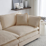 Chenille Accent Chair with Ottoman
