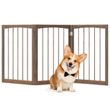 Wooden Pet Fence, Brown, 30"
