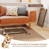 Wooden Pet Fence, Brown, 30"