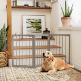 Wooden Pet Fence, Gray, 30"