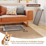 Wooden Pet Fence, Gray, 30"