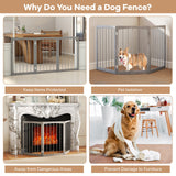 Wooden Pet Fence, Gray, 30"