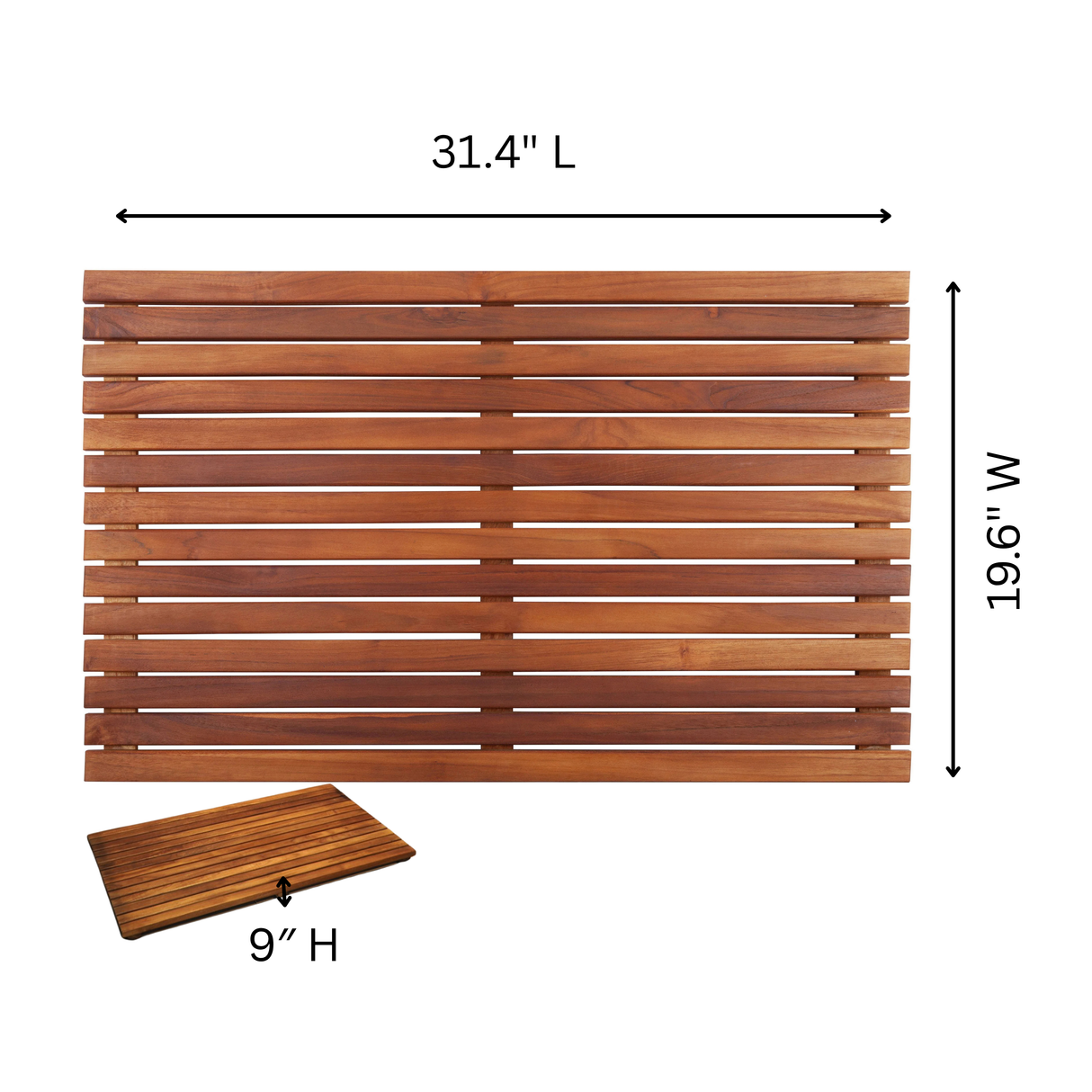 Bel Air Indoor/Outdoor Teak Bath Mat