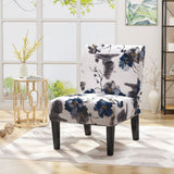 Floral Watercolor Armless Accent Chair