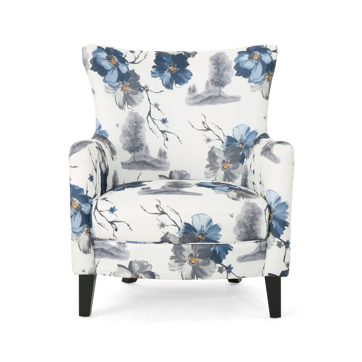 Floral Watercolor Accent Chair