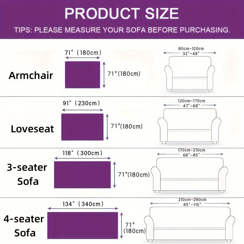 Soft & Cozy Chenille Reversible Sofa Cover Blanket