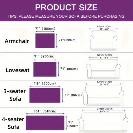 Soft & Cozy Chenille Reversible Sofa Cover Blanket