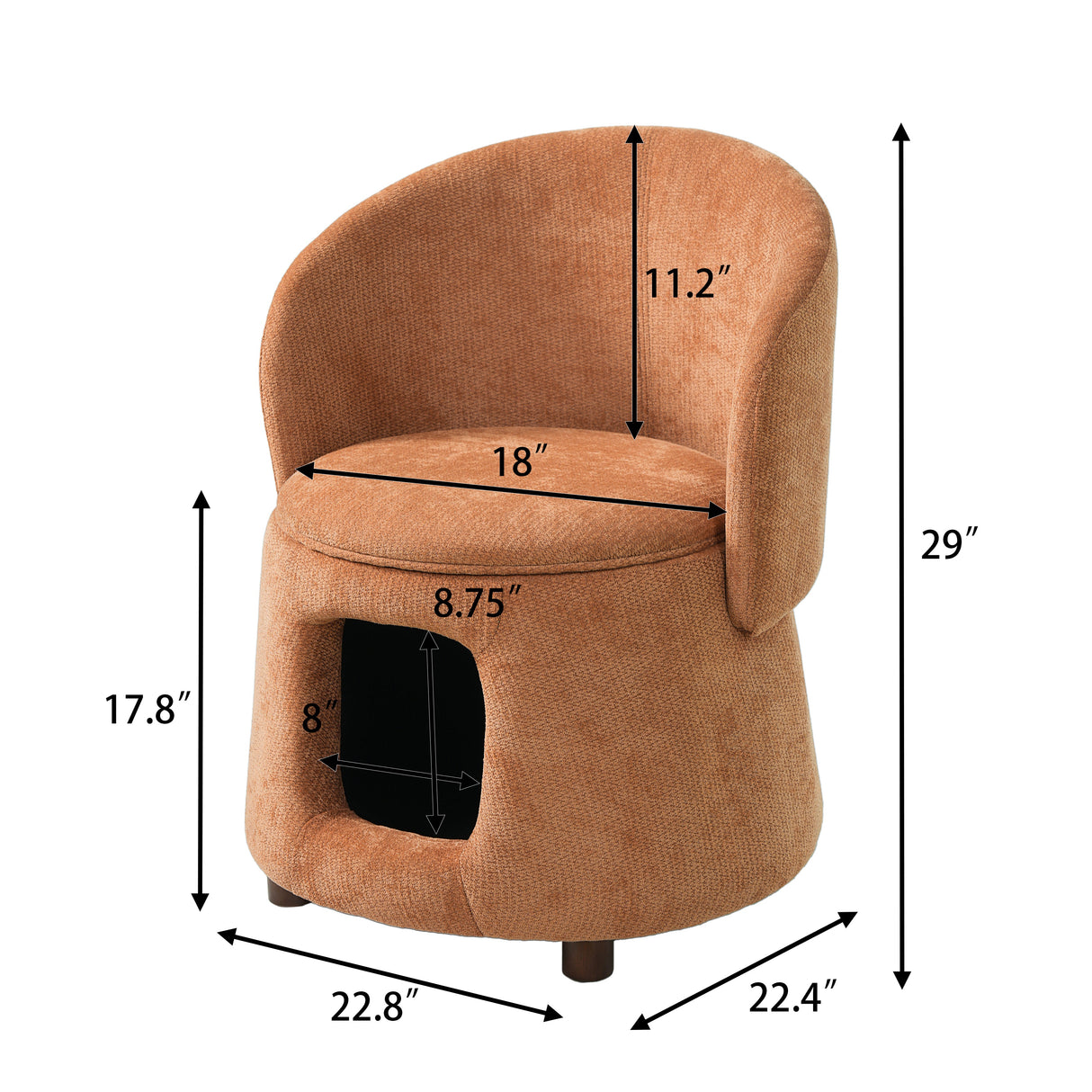 Pet Friendly Chair with Convertible Stool