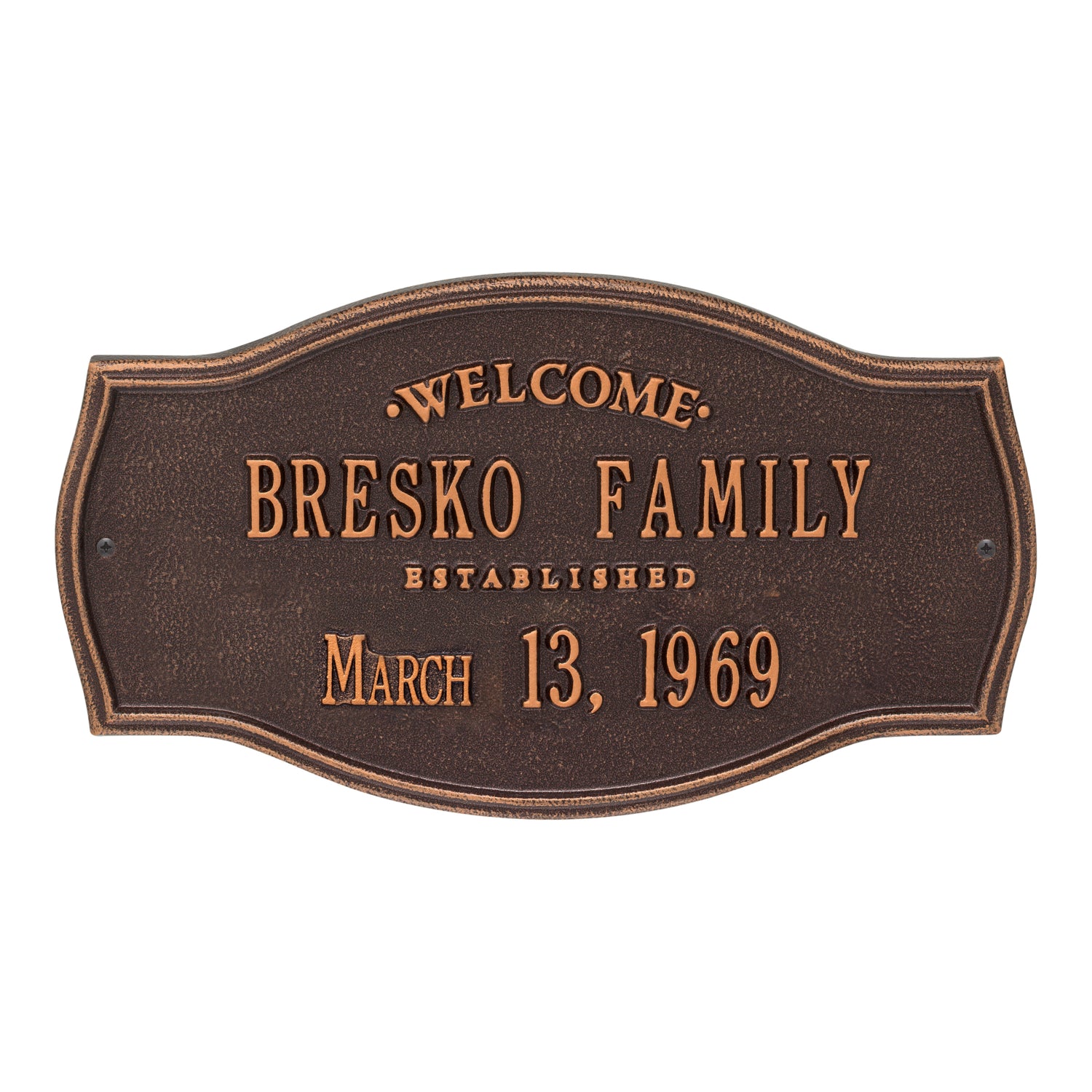 ネーム入りWELCOME PLATE♡ Heirloom Personalized Welcome Plaque | Plow & Hearth