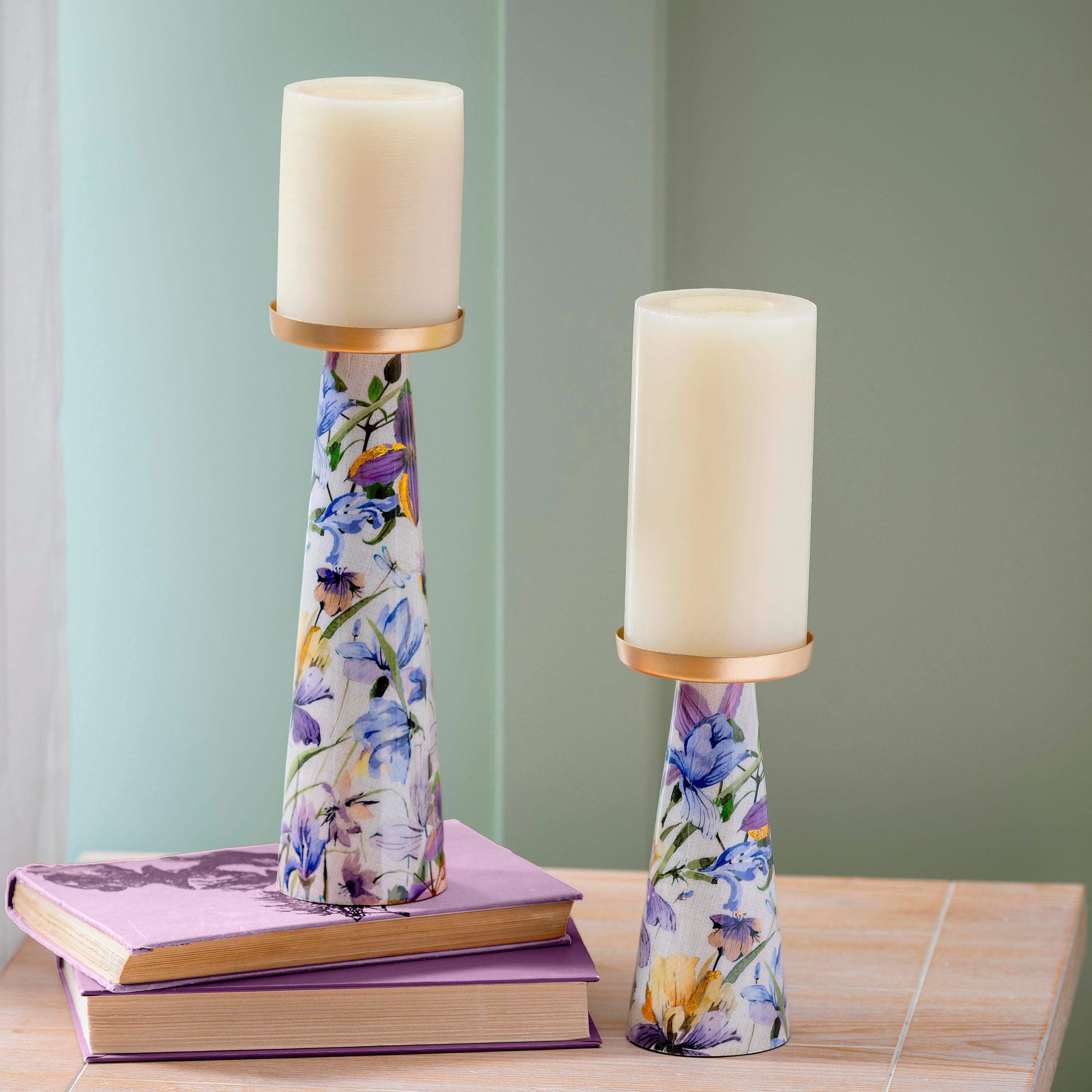 NKNIT×honey fiamingo candle holder set Hello Honey® Gold Taper Candle Holder Set | Michaels