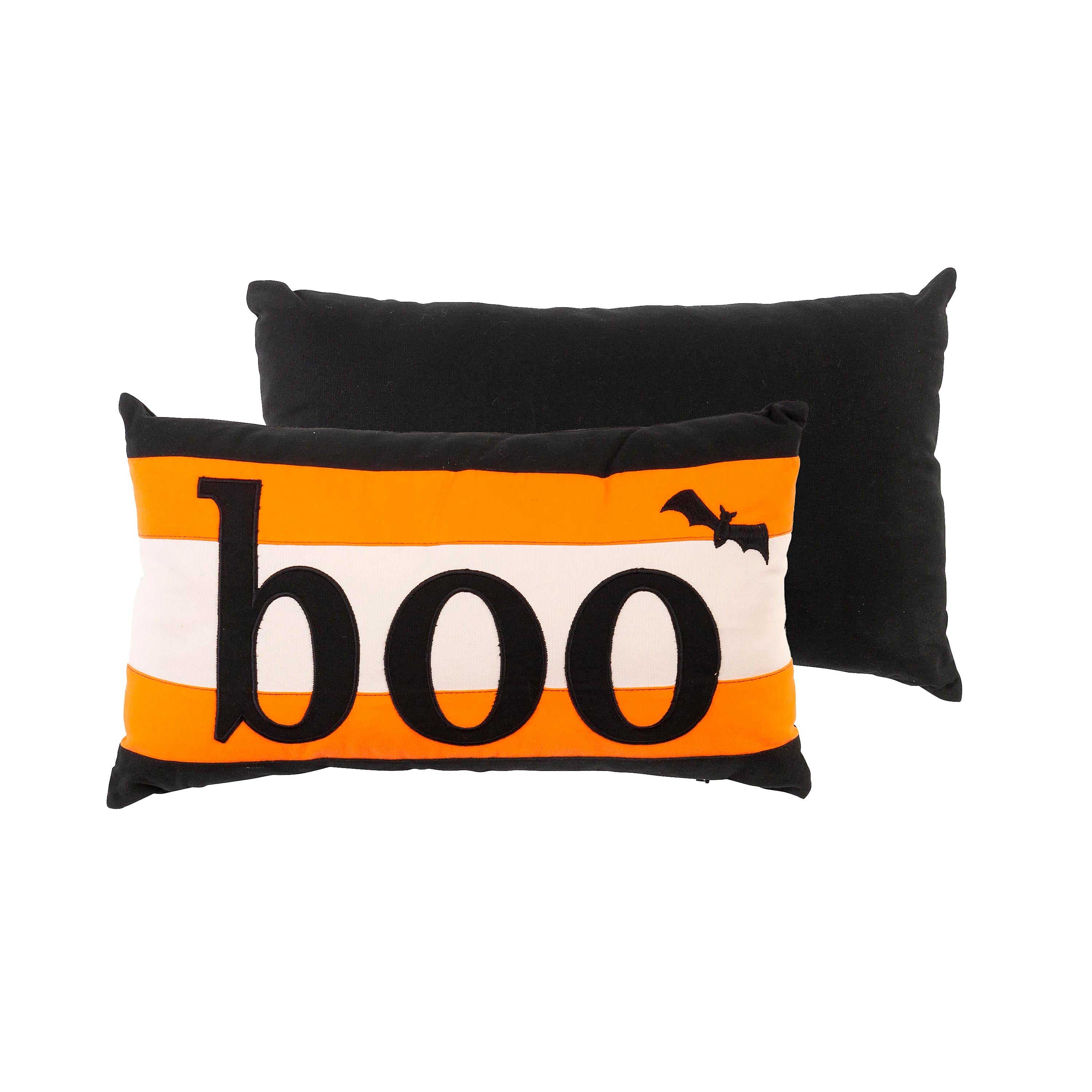 Indoor/Outdoor Halloween Boo Lumbar Cotton Throw Pillow