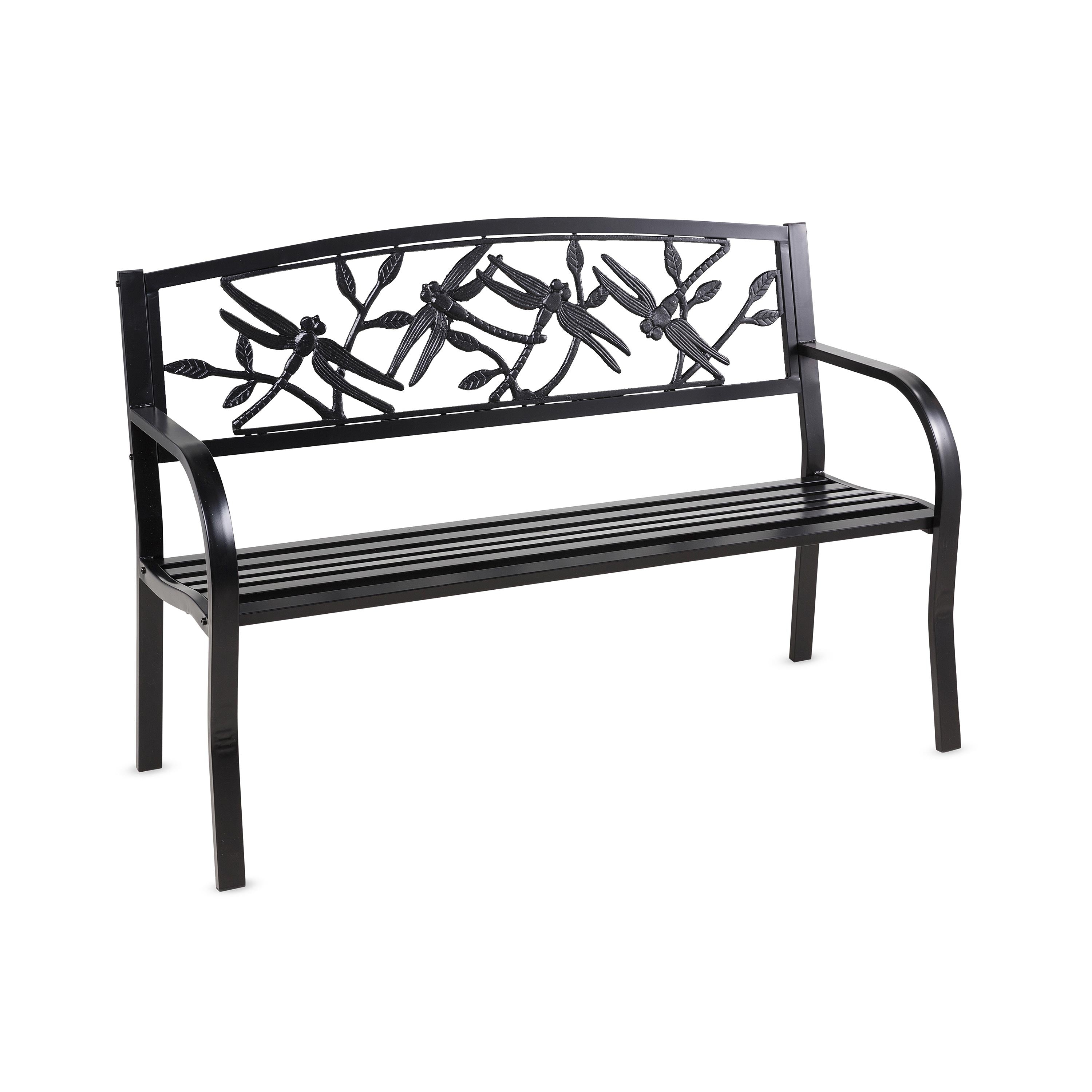 Dragonfly Metal Garden Bench | Plow & Hearth