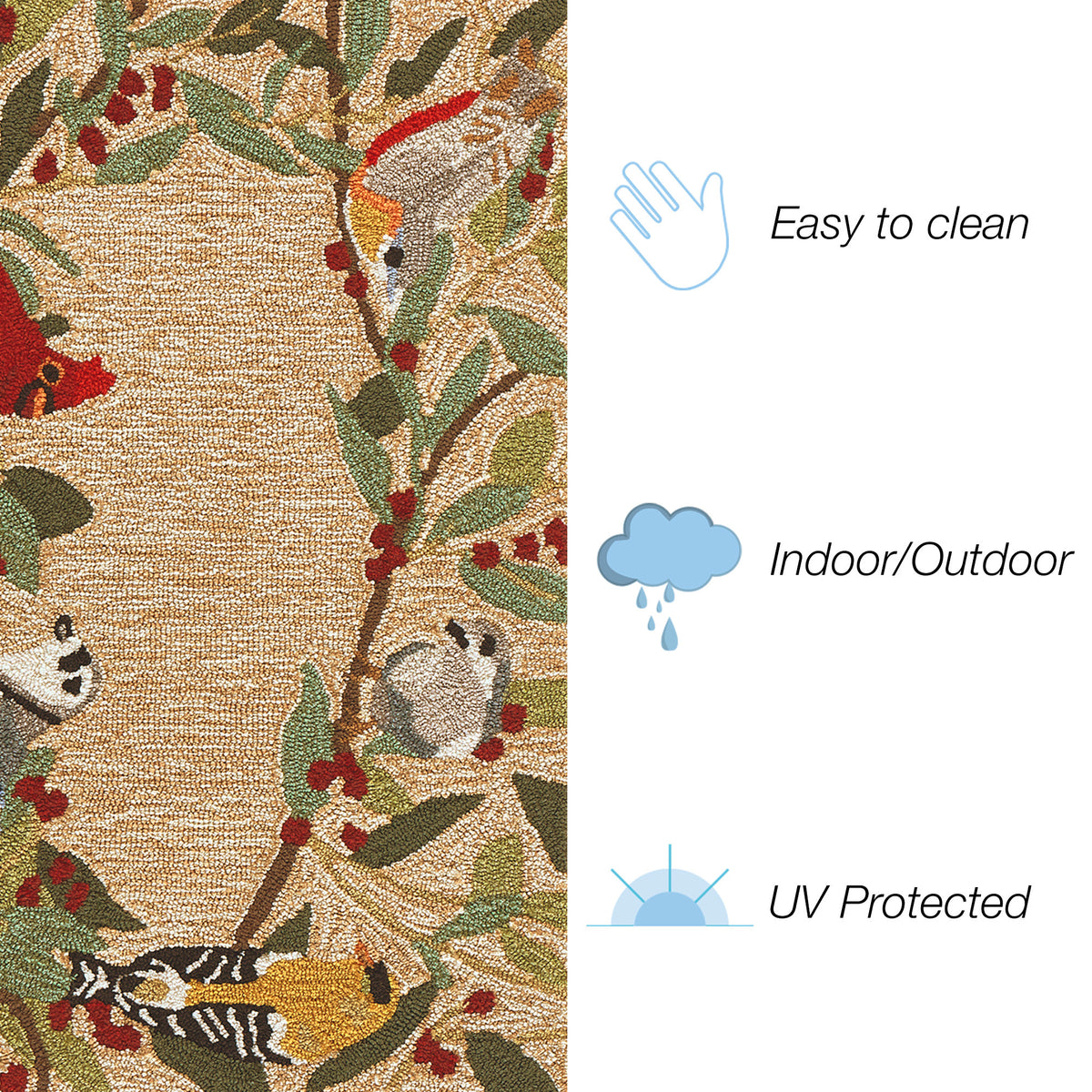 Bird Outdoor Rug Bird Border Indoor/Outdoor Rug – Plow & Hearth