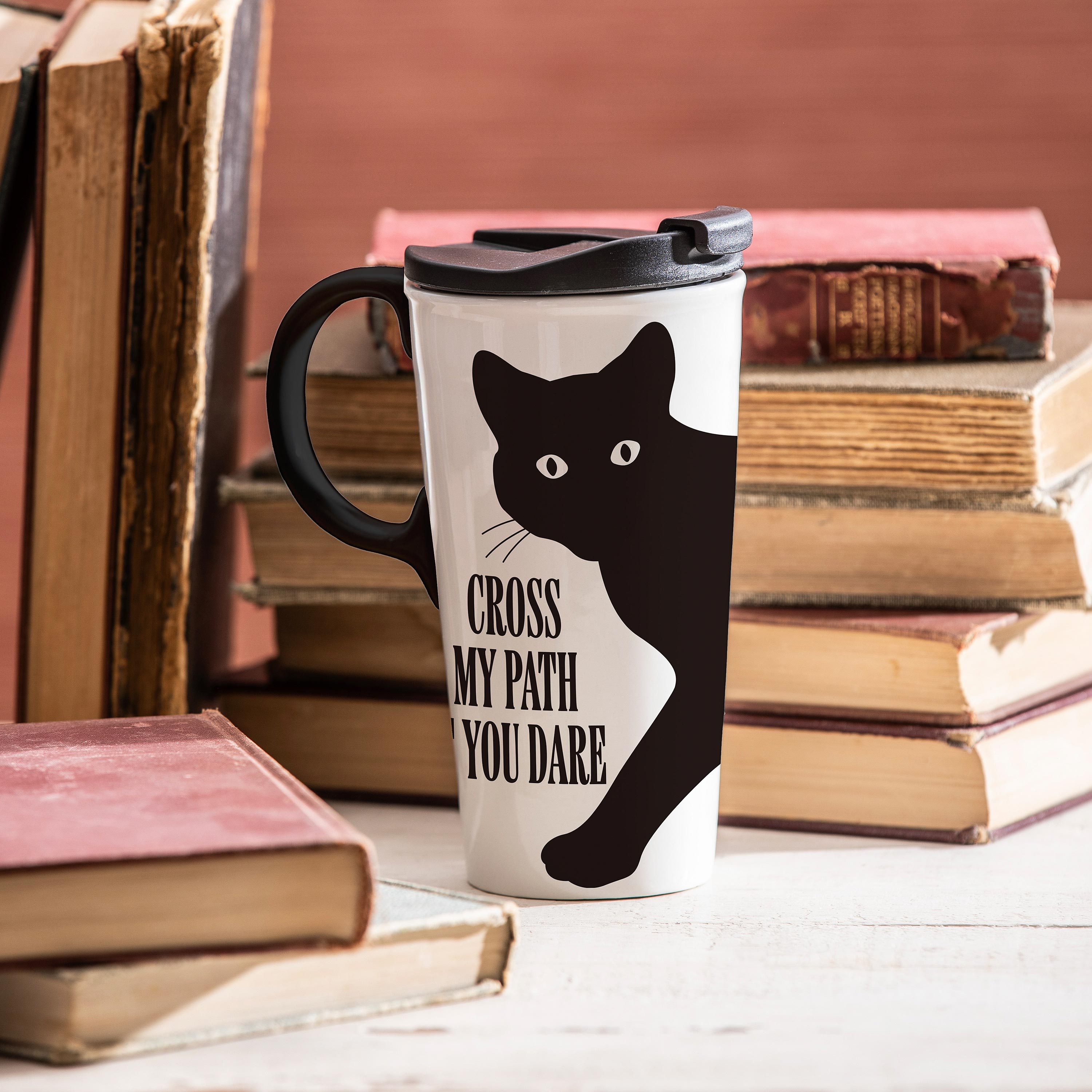 猫又太郎 　STRAY CATS バンダナ　14枚 Haunted House Cat Cross My Path If You Dare Ceramic Perfect Cup