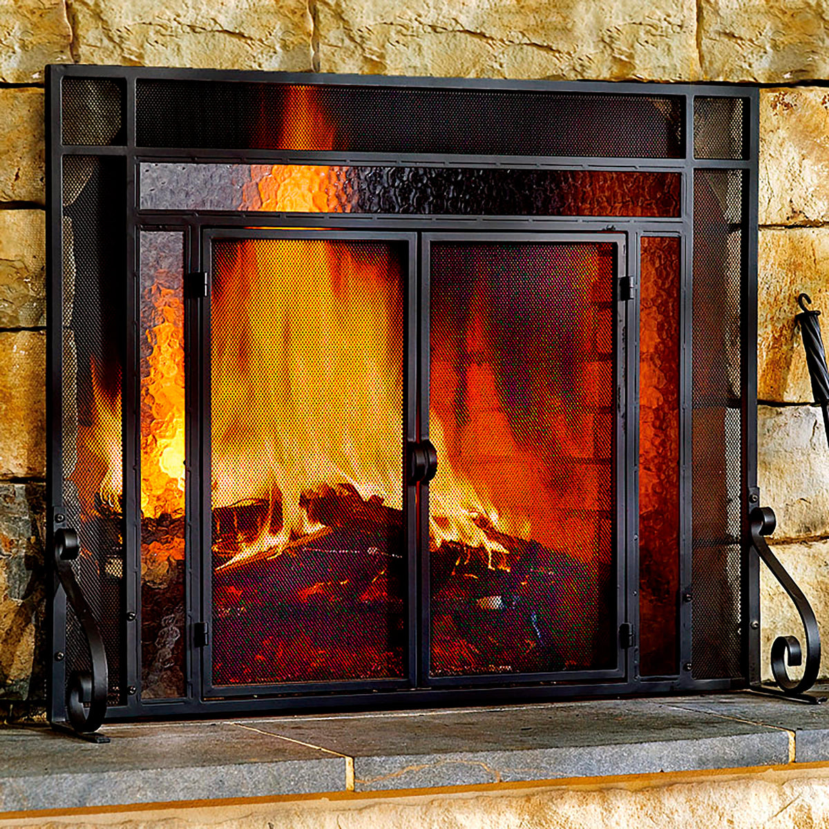 Large Tubular Fire Screen | Fire Screens | Plow & Hearth