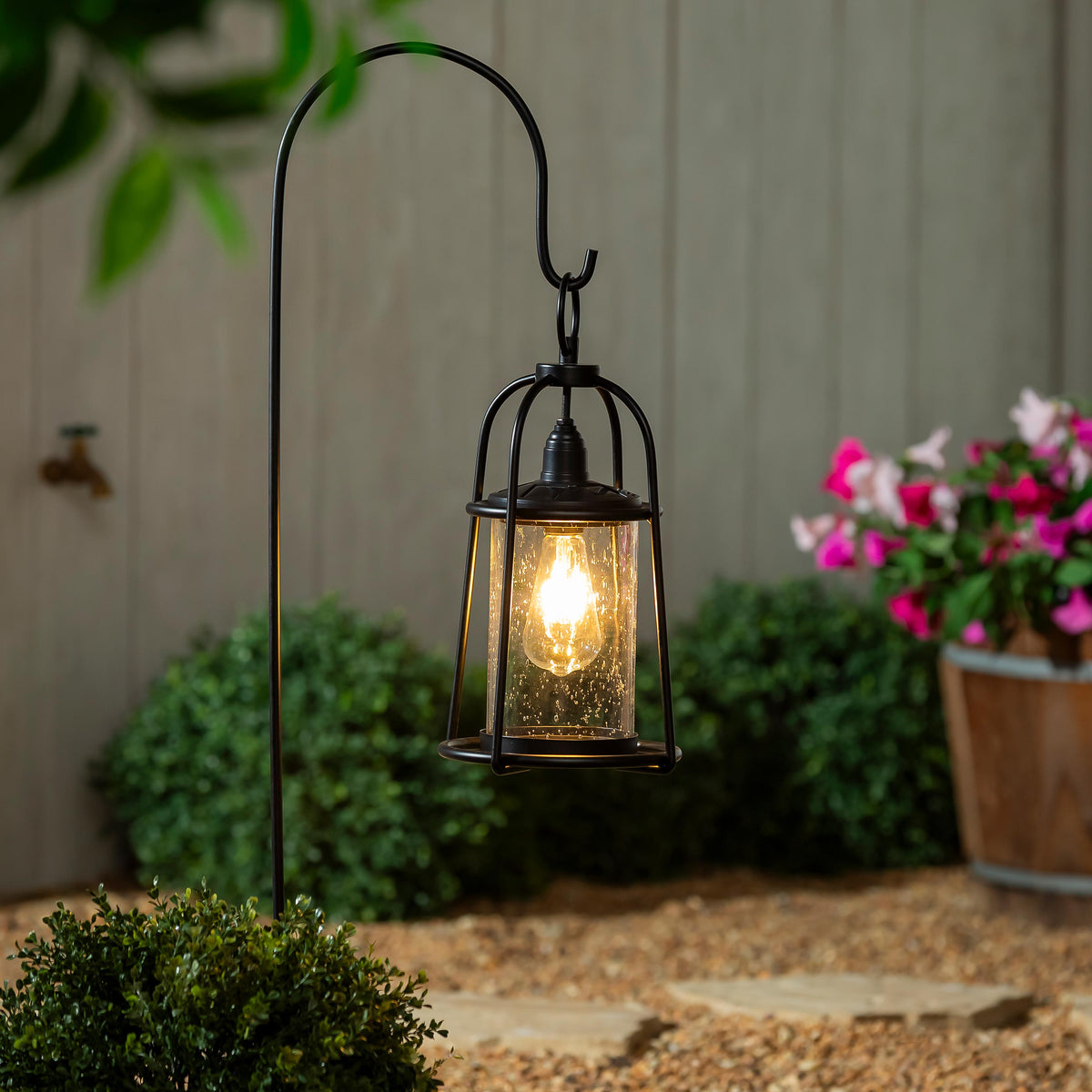 Franklin LED Metal Solar Lantern Evergreen Enterprises, Inc