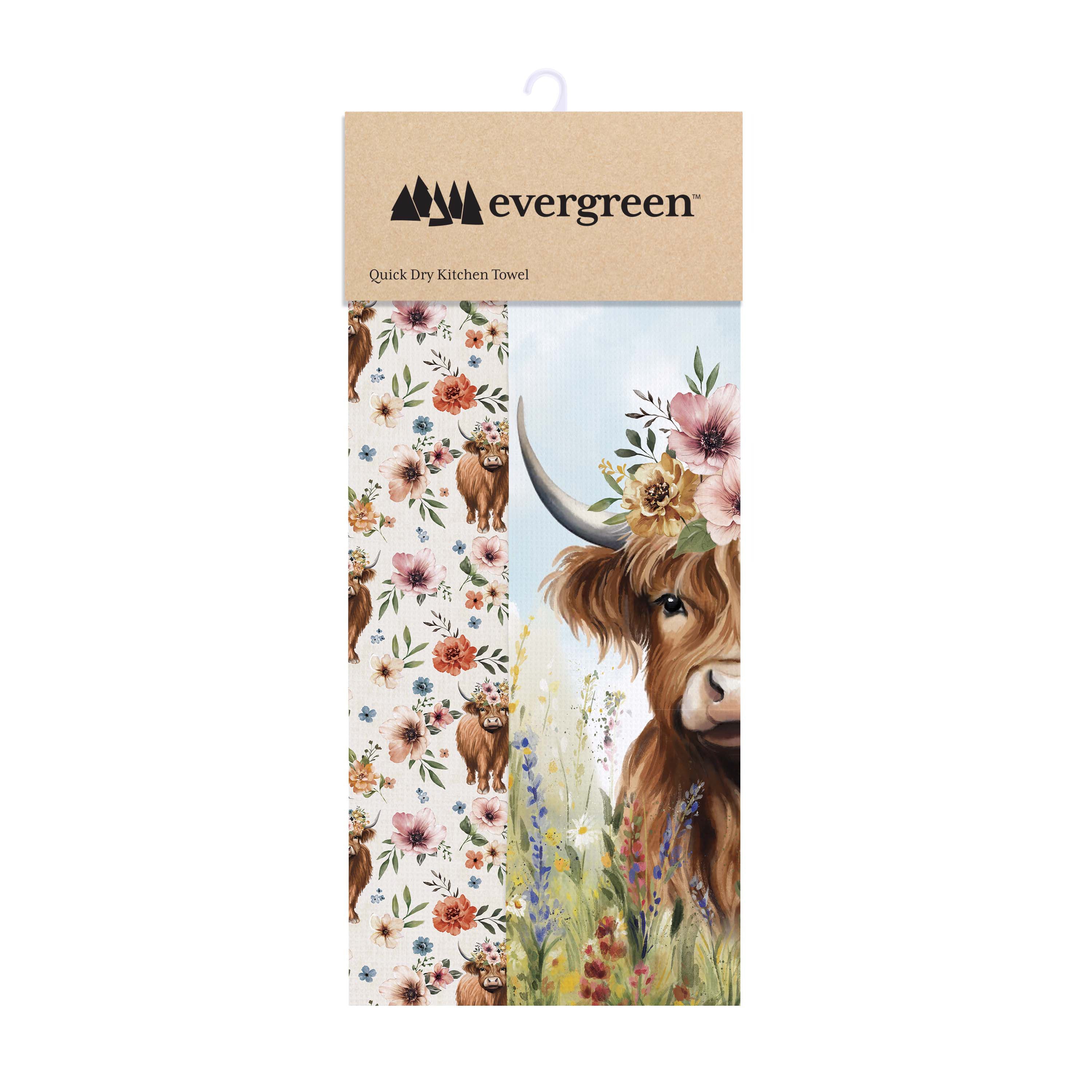 Evergreen Hillside Pasture Kitchen Towel - Thumbnail 2