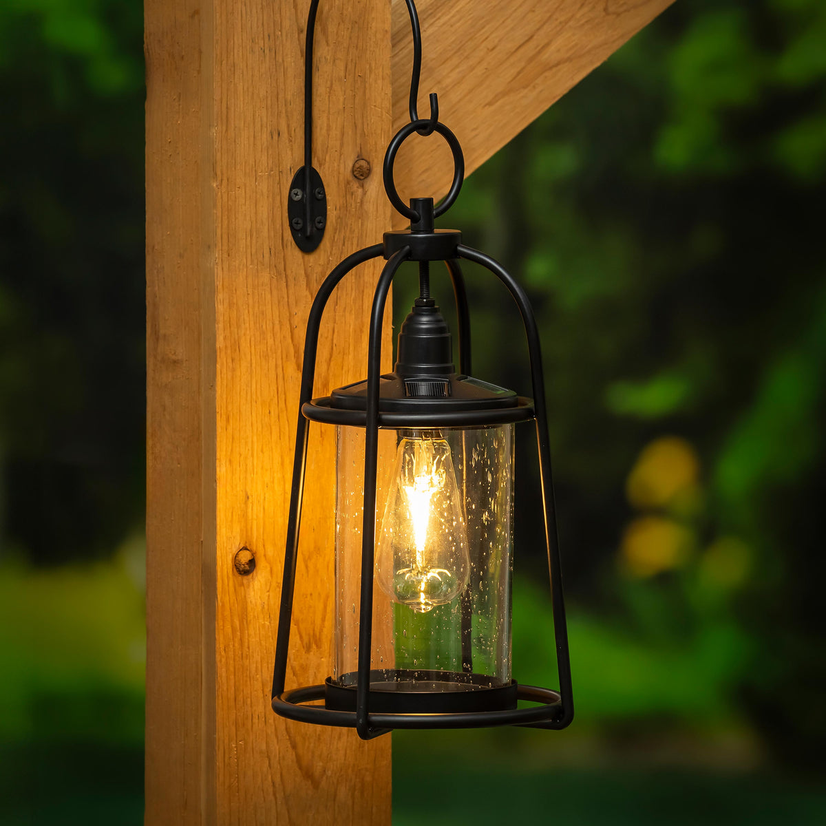 Franklin LED Metal Solar Lantern Evergreen Enterprises, Inc