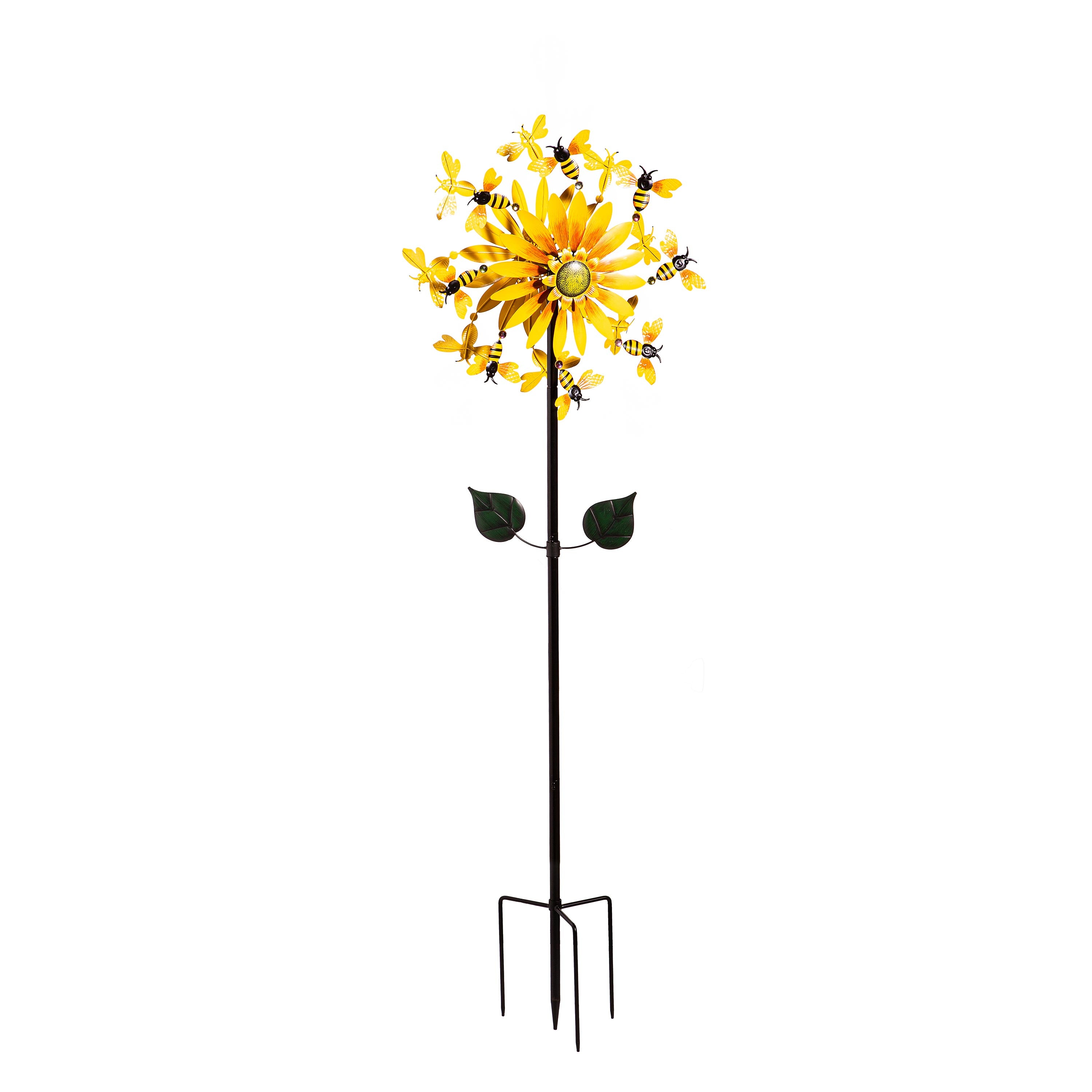 Metal Wind Spinner, Sunflower & Bees, 75