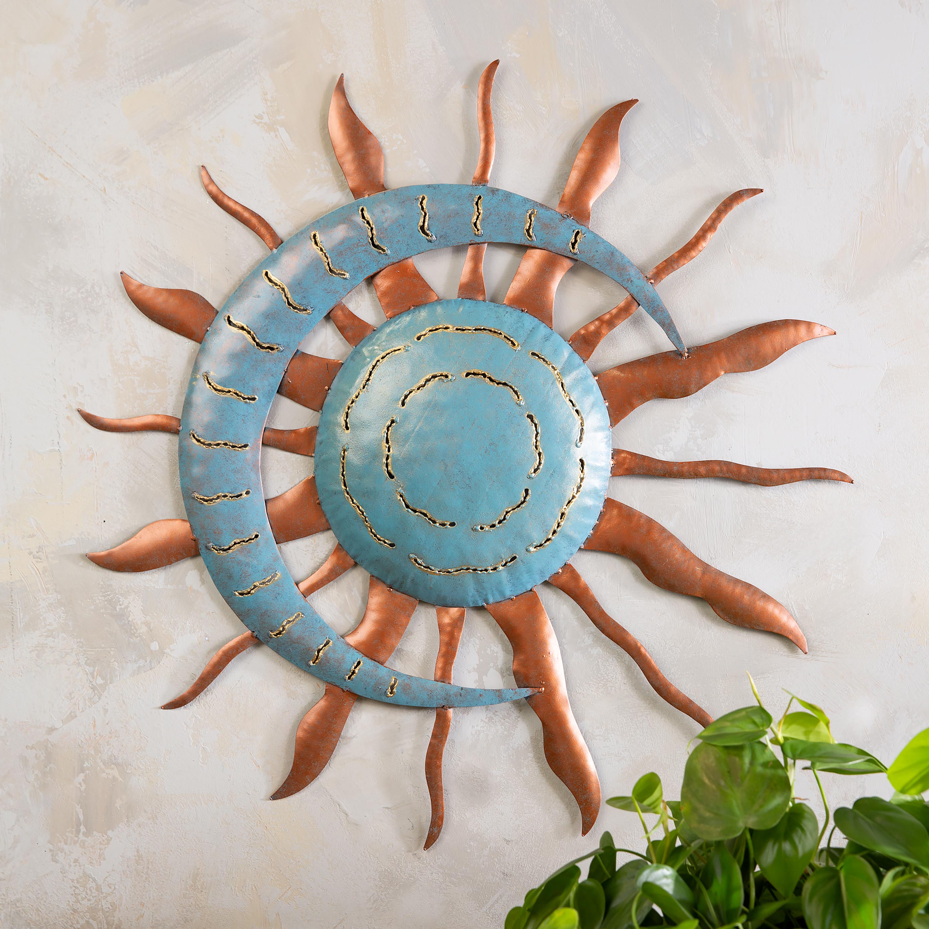 Verdigris Sun And Moon Wall Art | Wall Art | Plow & Hearth