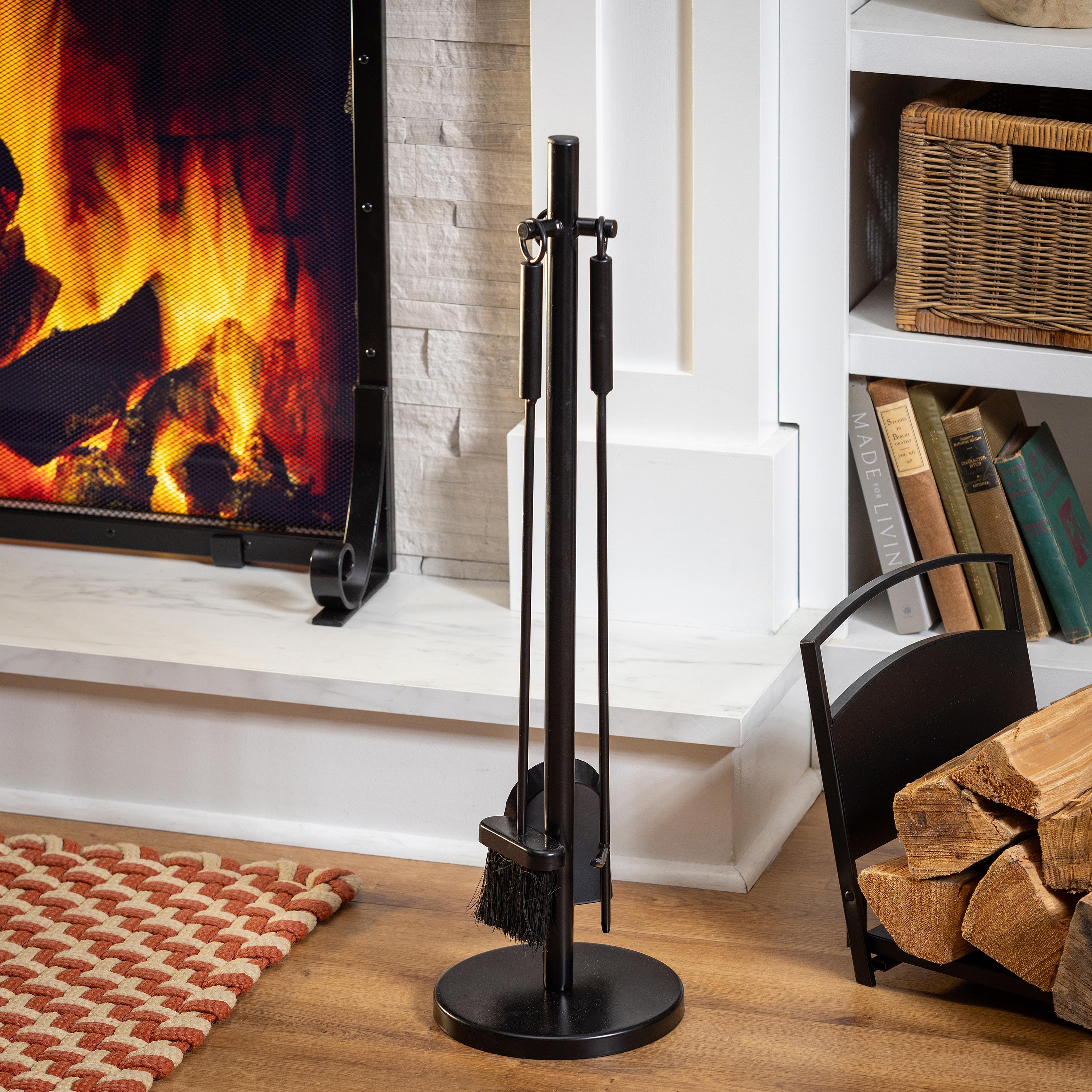 Plow & Hearth 4 Piece Fireplace Utensils Set