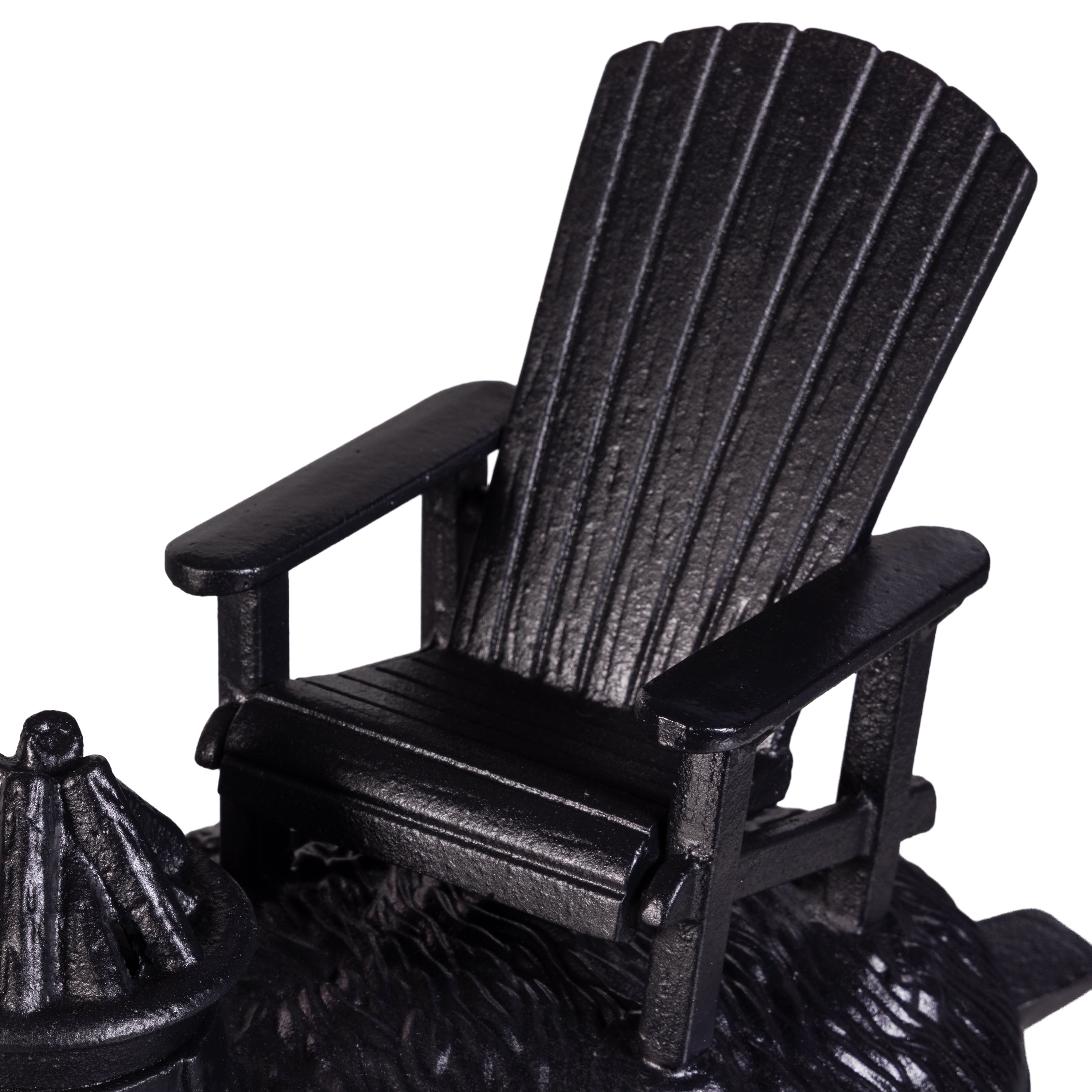 Adirondack Chair with Firepit Woodstove Steamer in Cast Iron