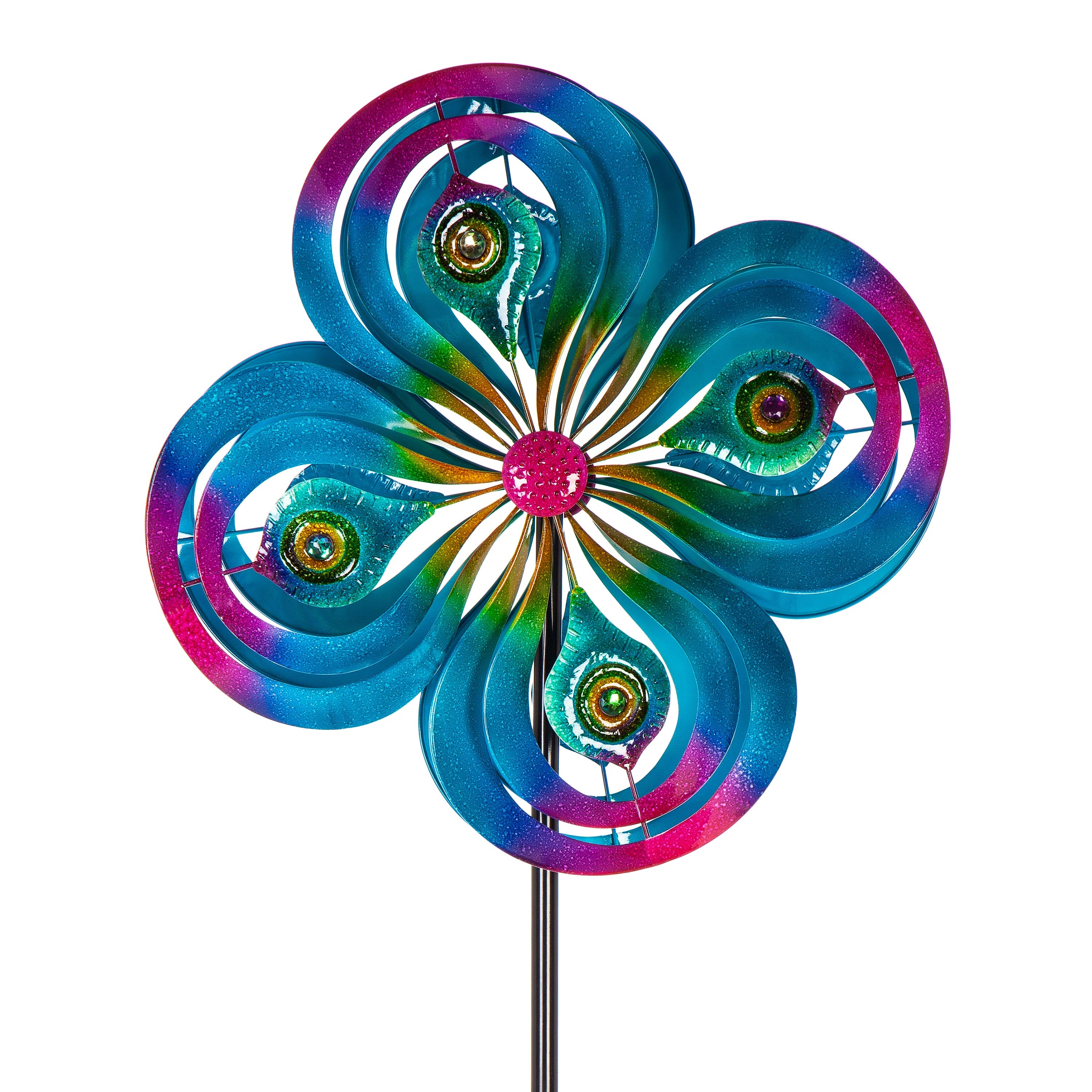 Peacock Swirls Wind Spinner – Plow & Hearth