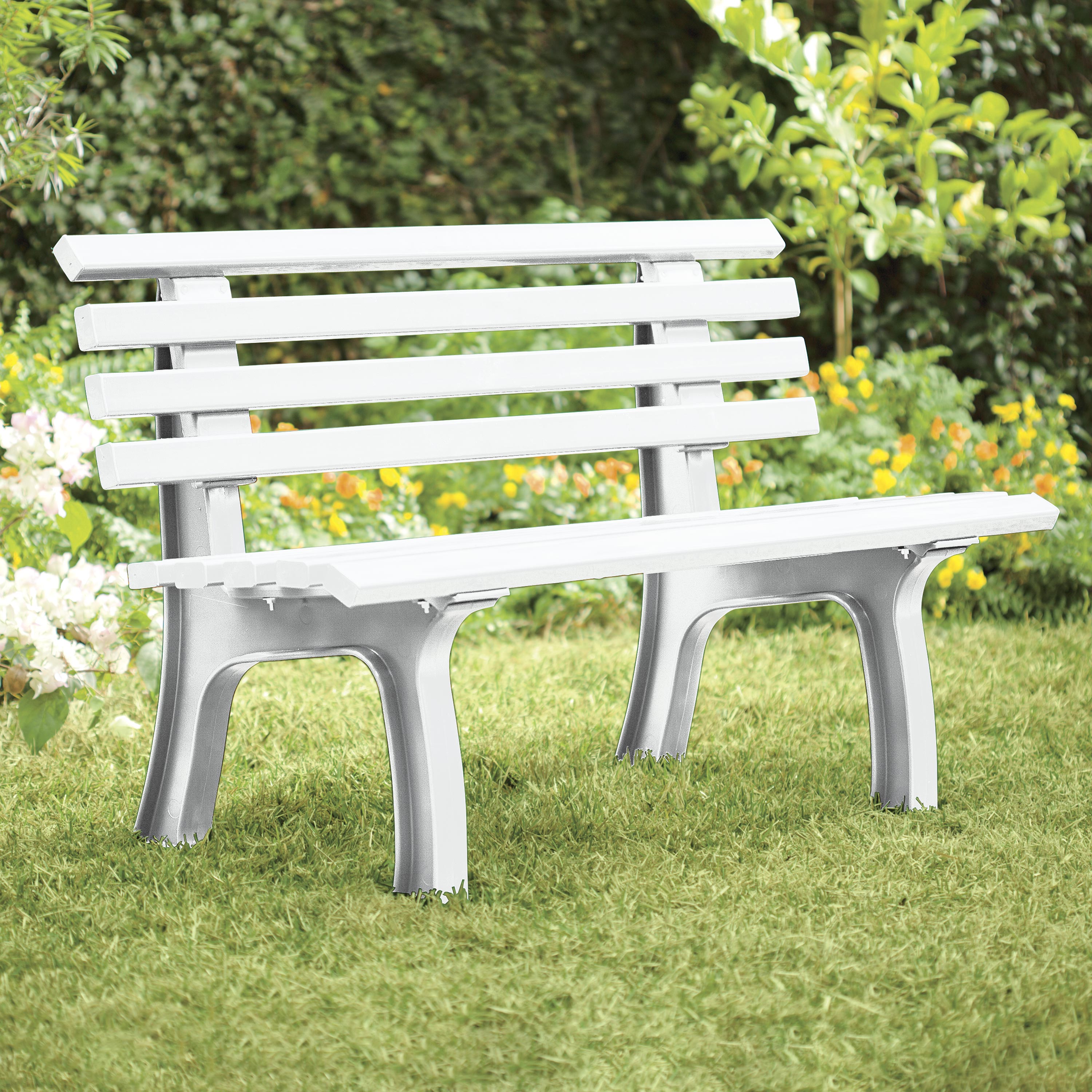 German-Made, Weatherproof Resin Garden Bench | Plow & Hearth