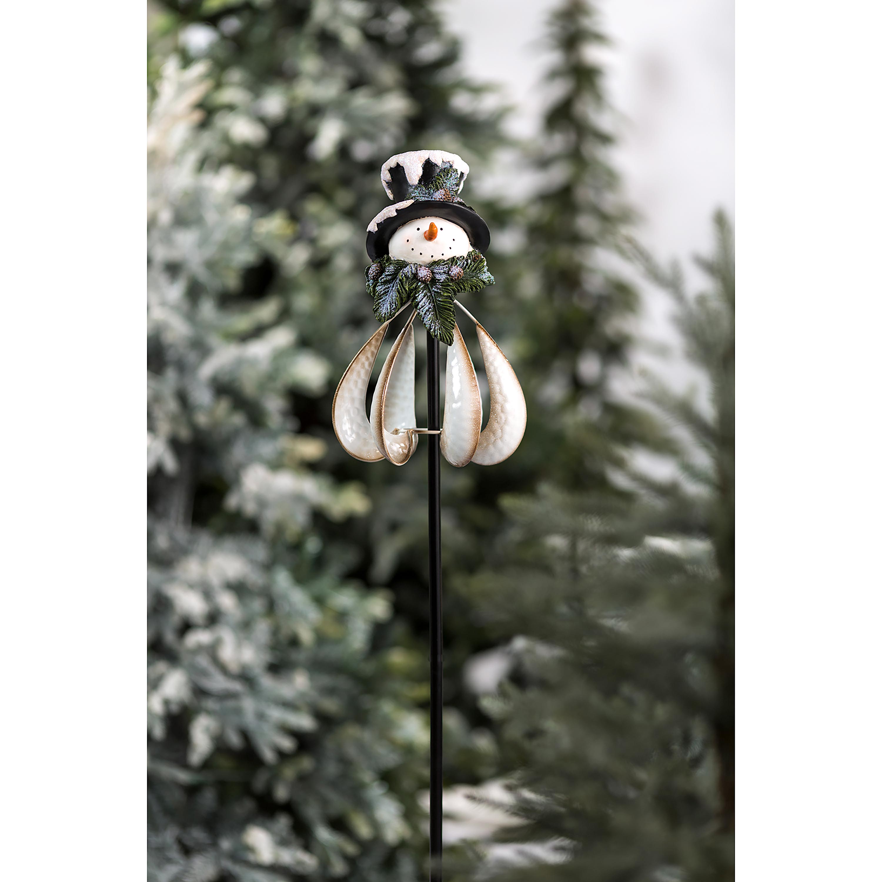 Christmas Snowman Garden Spinner – Plow & Hearth