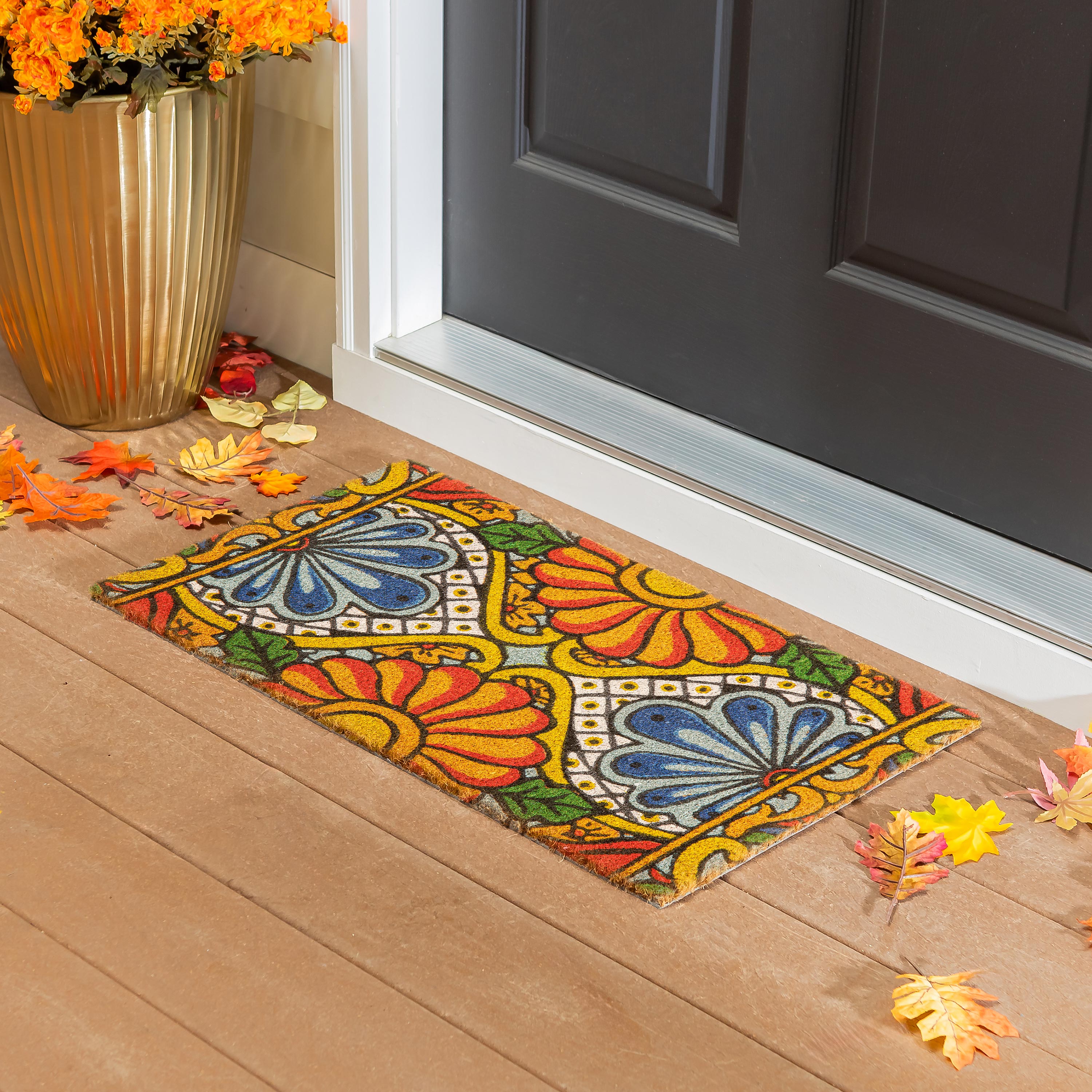 Mariposa Melody Pattern Coir Mat – Plow & Hearth