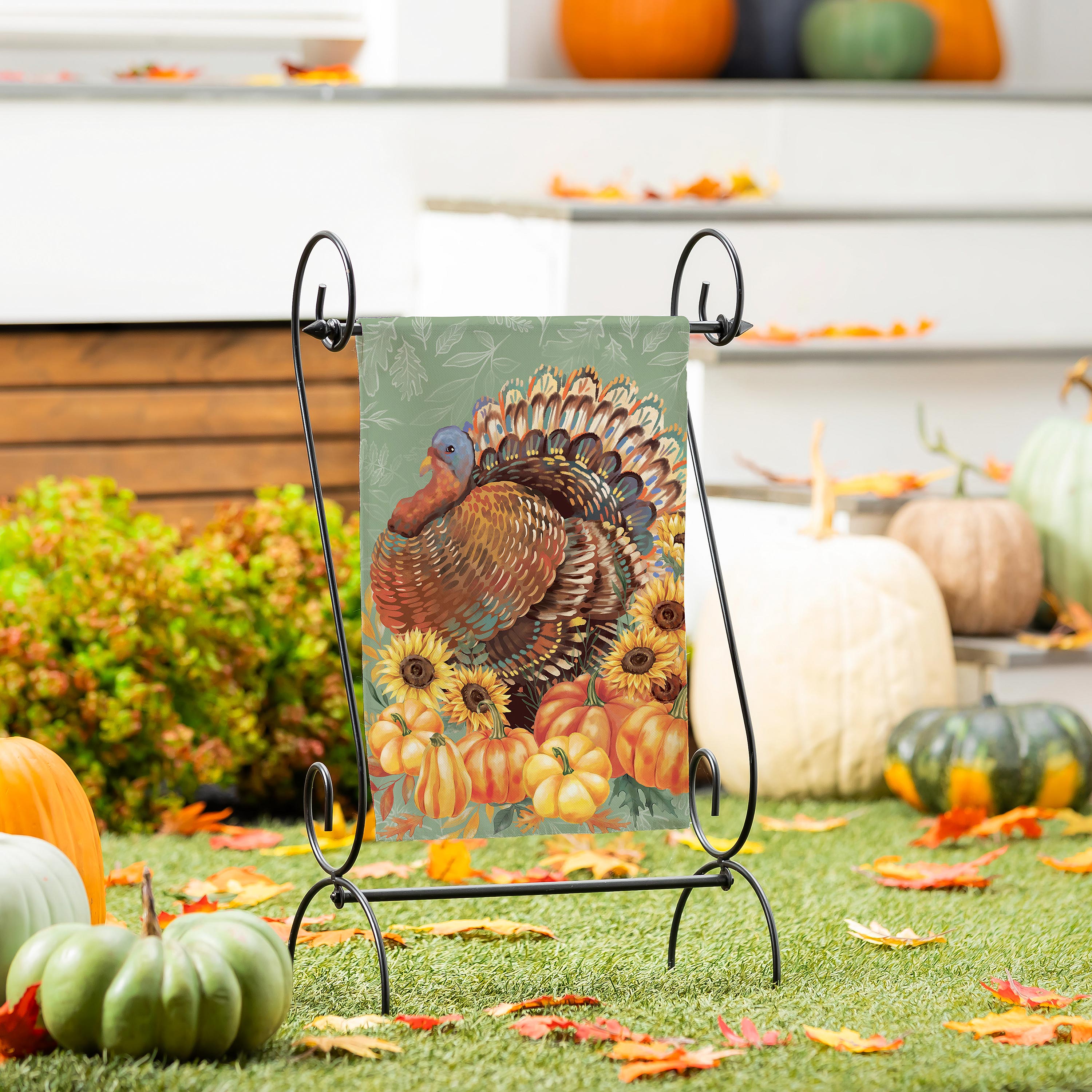 Grateful Gatherings Turkey Suede Garden Flag – Plow & Hearth