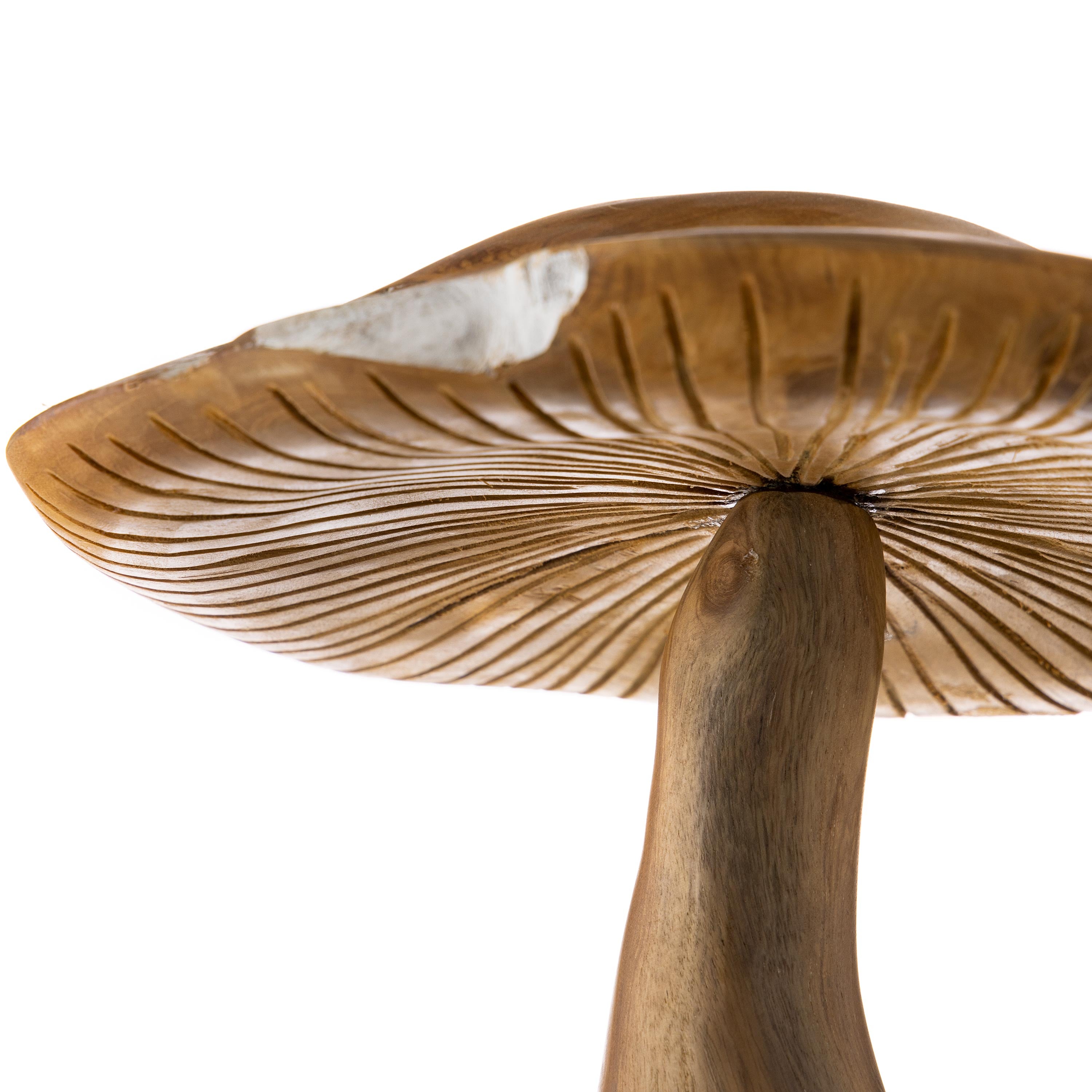 Teak Mushroom Garden Statue – Plow & Hearth