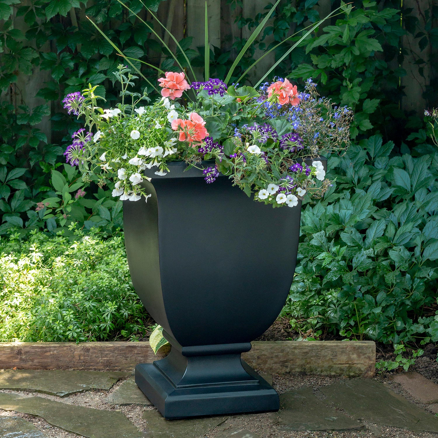 self watering tall planter Mayne 26 in. Augusta Tall Planter