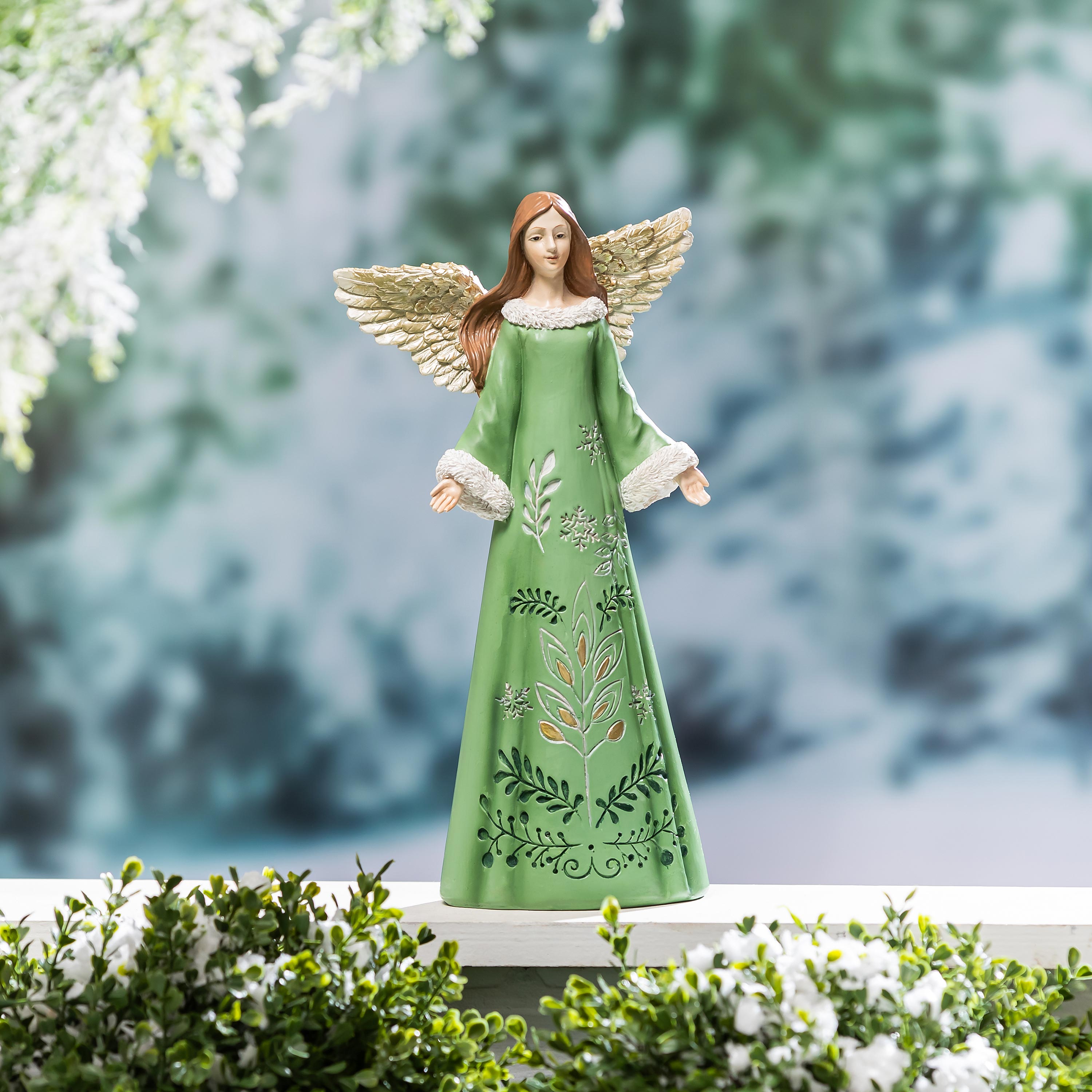Shades of Emerald Garden Statue, Resin Statue, Angel, 12