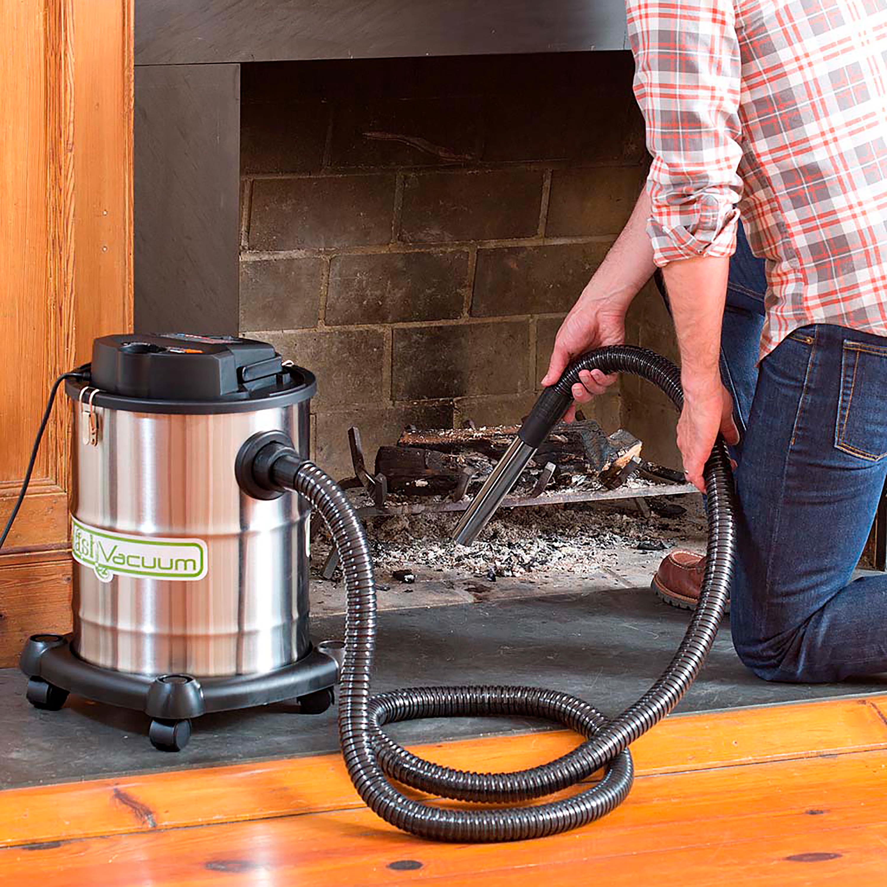 Fireplace Warm Ash Vacuum in Stainless Steel Plow Hearth