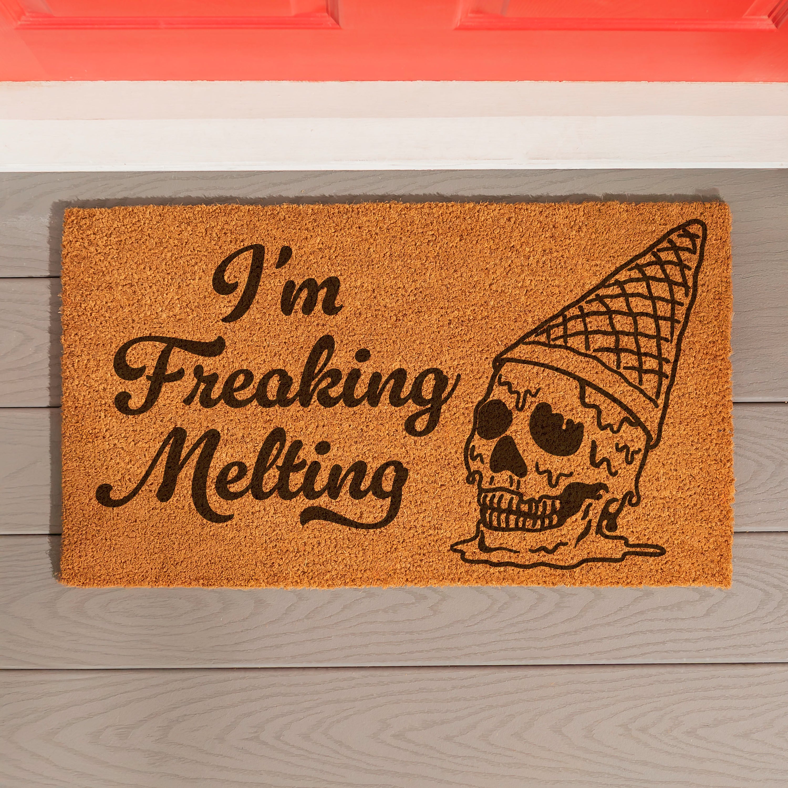 Summerween I'm Freaking Melting Coir Mat, 28