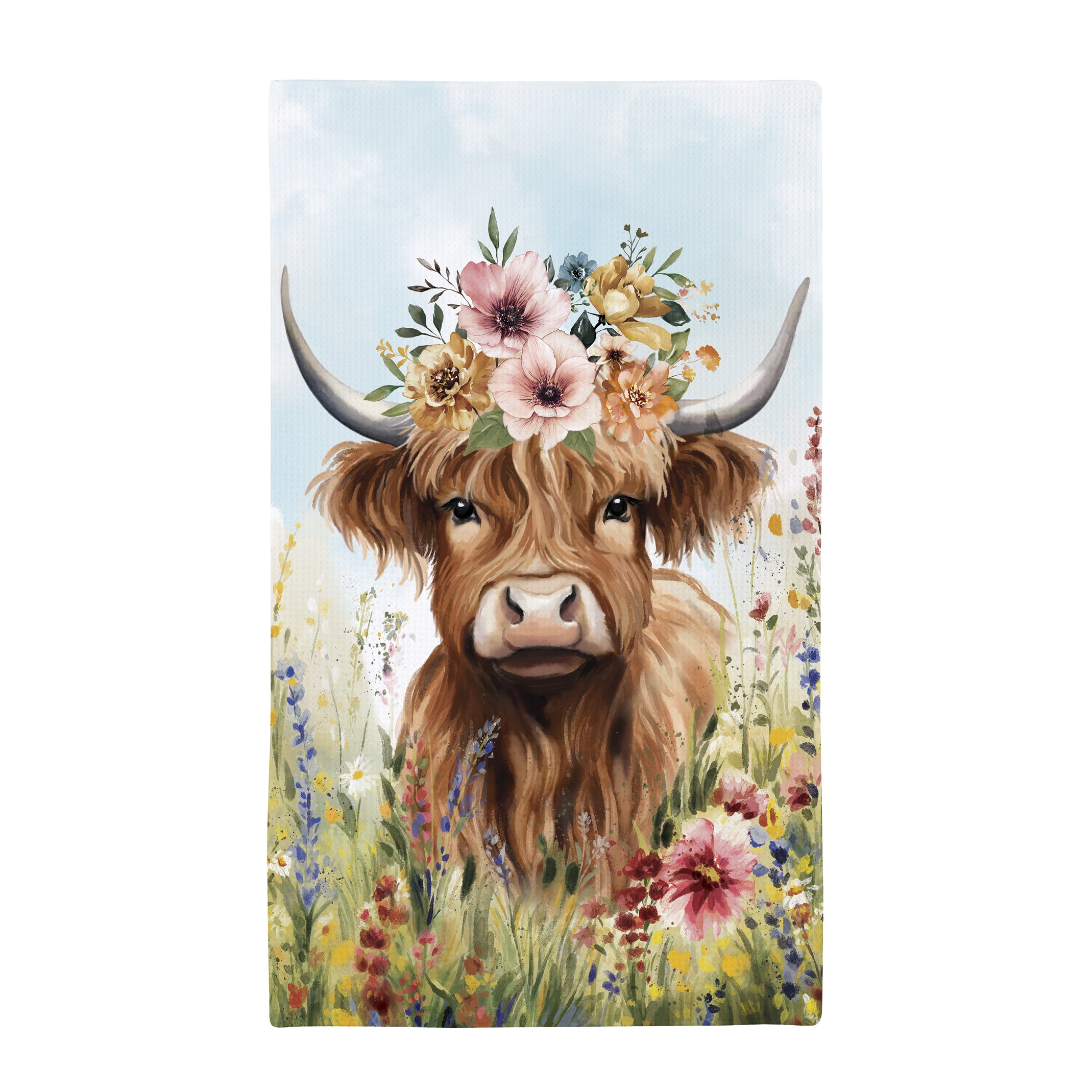 Evergreen Hillside Pasture Kitchen Towel