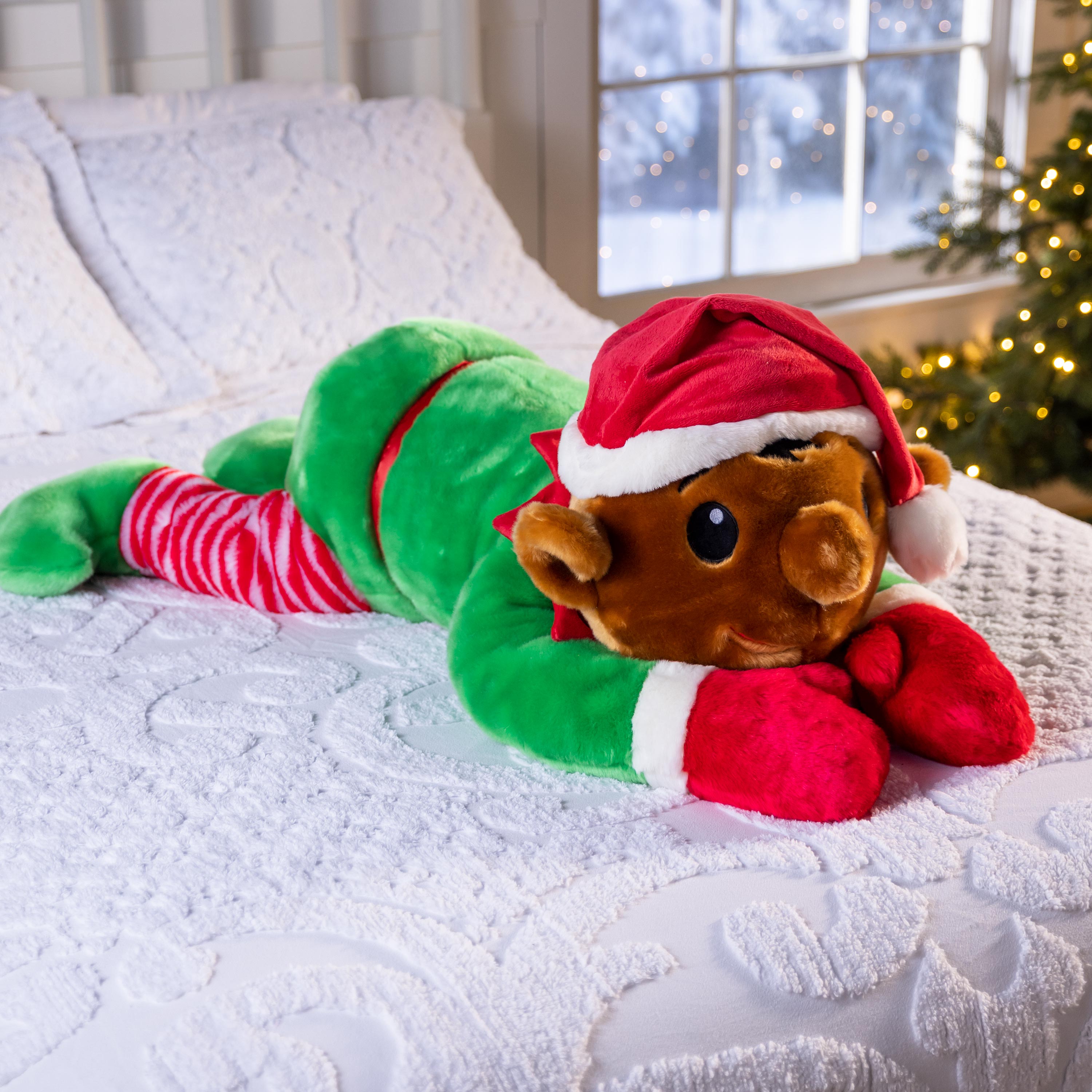 Tingle Elf Plush Cuddle Holiday Body Pillow Plow Hearth